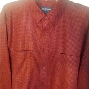 Alan Flusser Men's Maroon‎ Long Sleeve Shirt Sz. XL